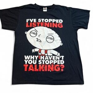 2011 family guy stewie funny humor graphic‎ tshirt large